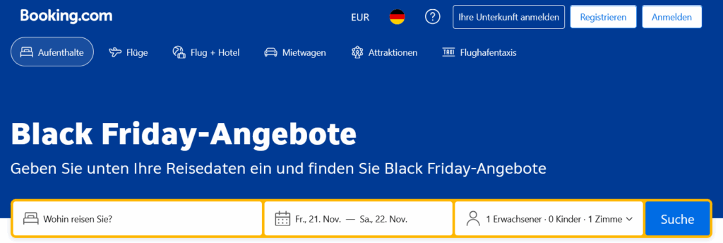 Black Friday Booking com